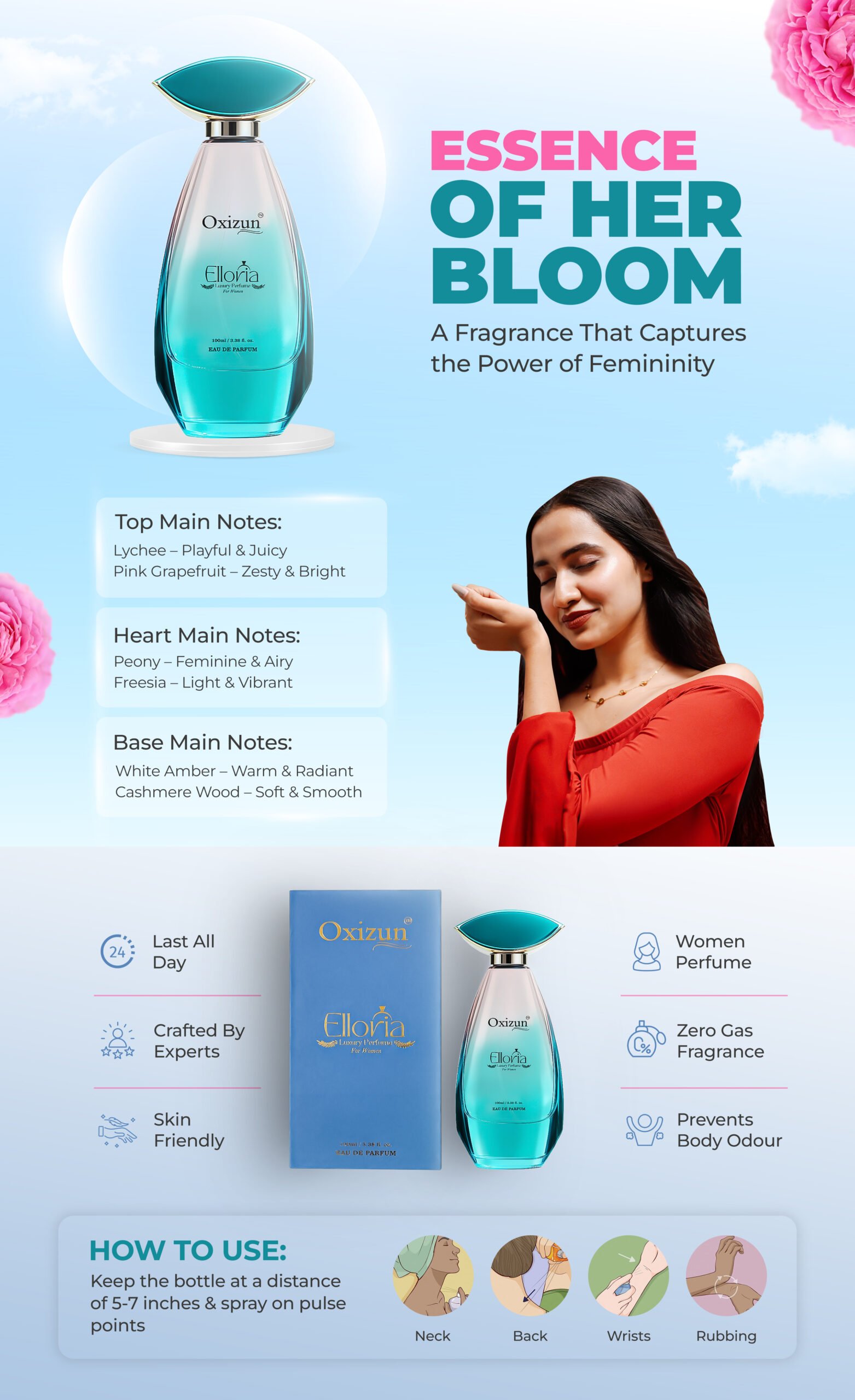 Elloria Oxizun Perfume Full Width Banner